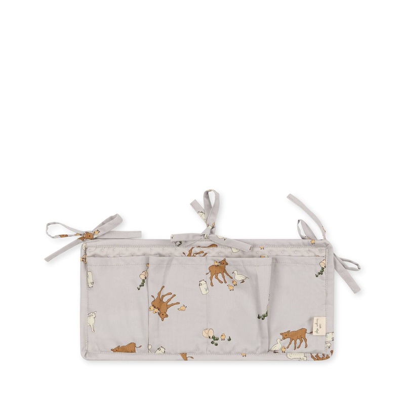 Konges Sljd Quiltet Bed Pockets Farm Blue