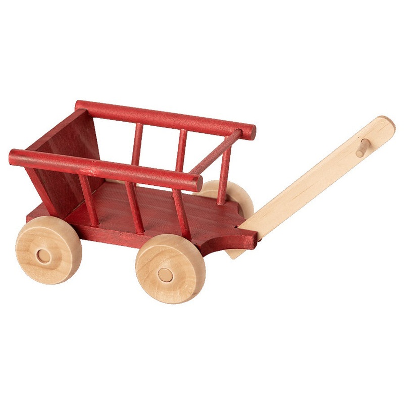 Maileg Wagon, Micro - Dusty Red