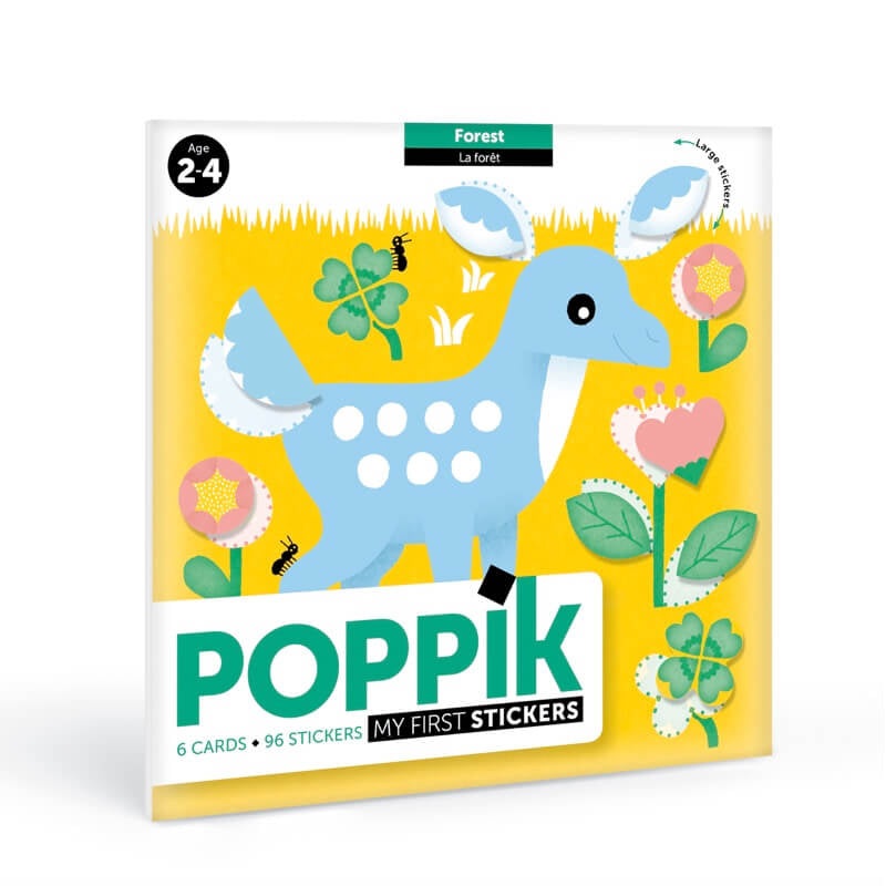 Poppik Baby Forest 6 Cards with 96 Stickers