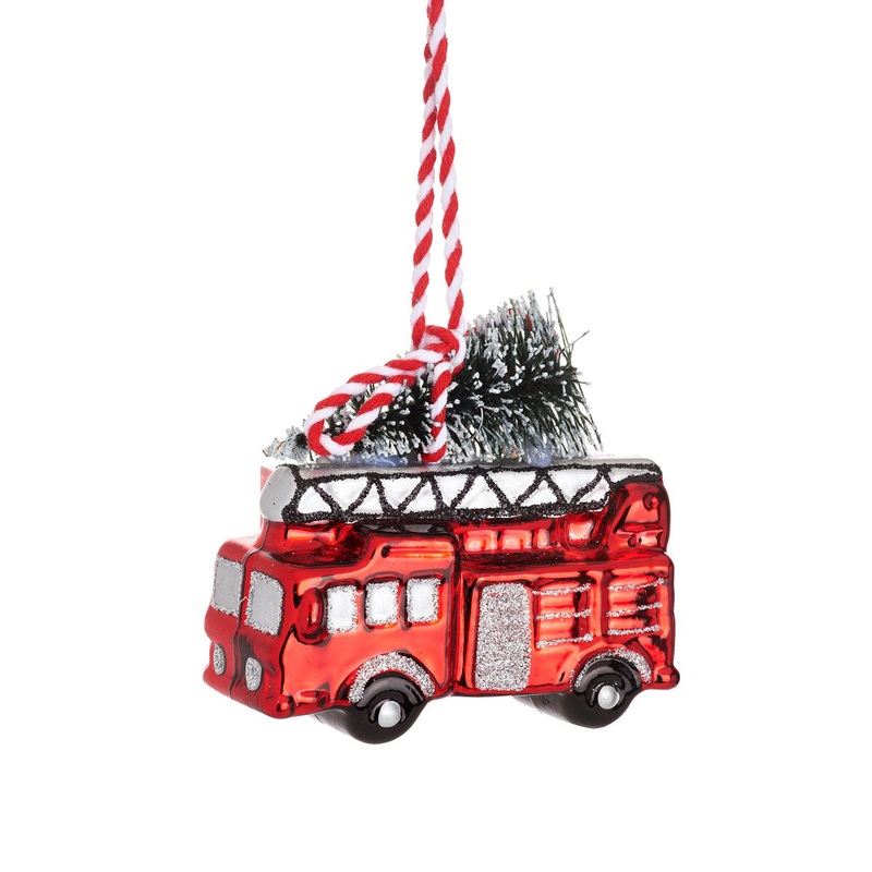 RJB Stone Fire Engine with Tree Shaped Bauble