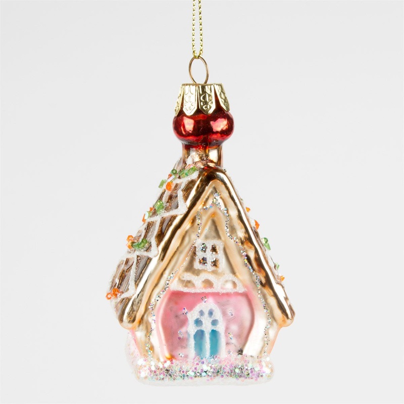 RJB Stone Princess Gingerbread House Shaped Bauble