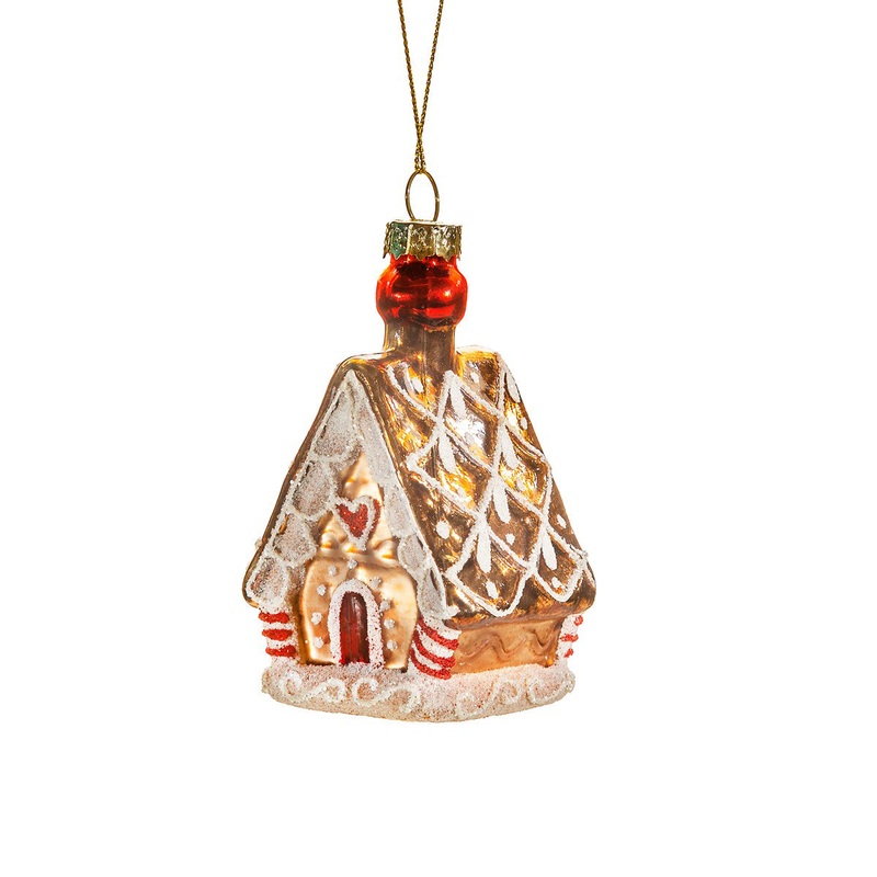 RJB Stone Traditional Gingerbread House Shaped Bauble