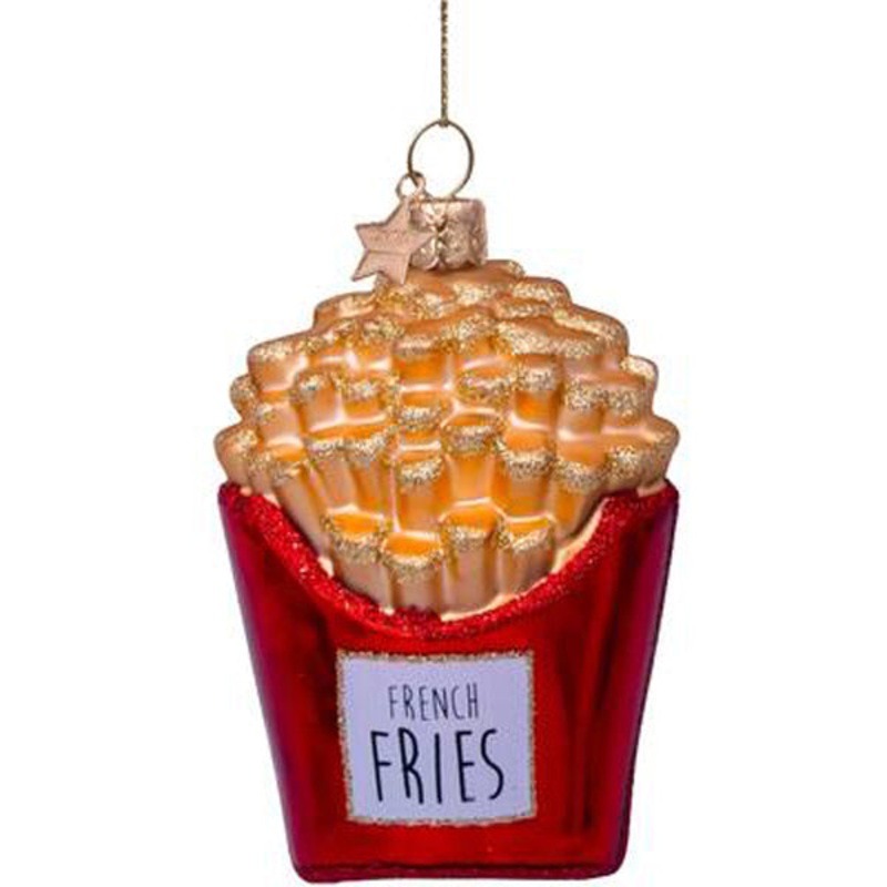 Vondels Ornament Glass French Fries H10cm