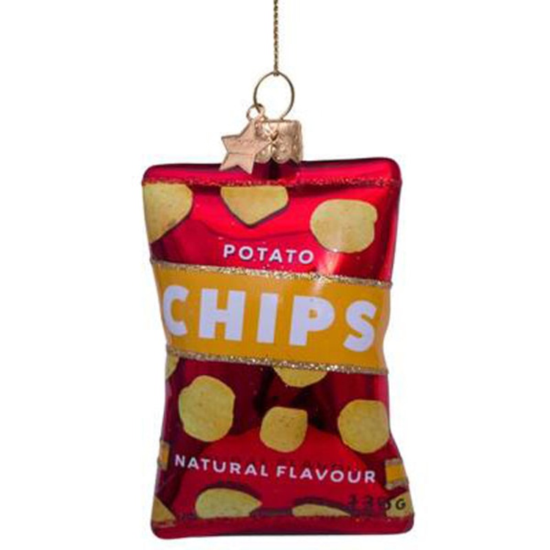 Vondels Ornament Glass Natural Flavour Chips H9cm