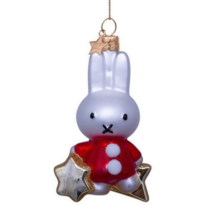 Vondels Ornament Glass Nijntje/Miffy On Star H10.5cm