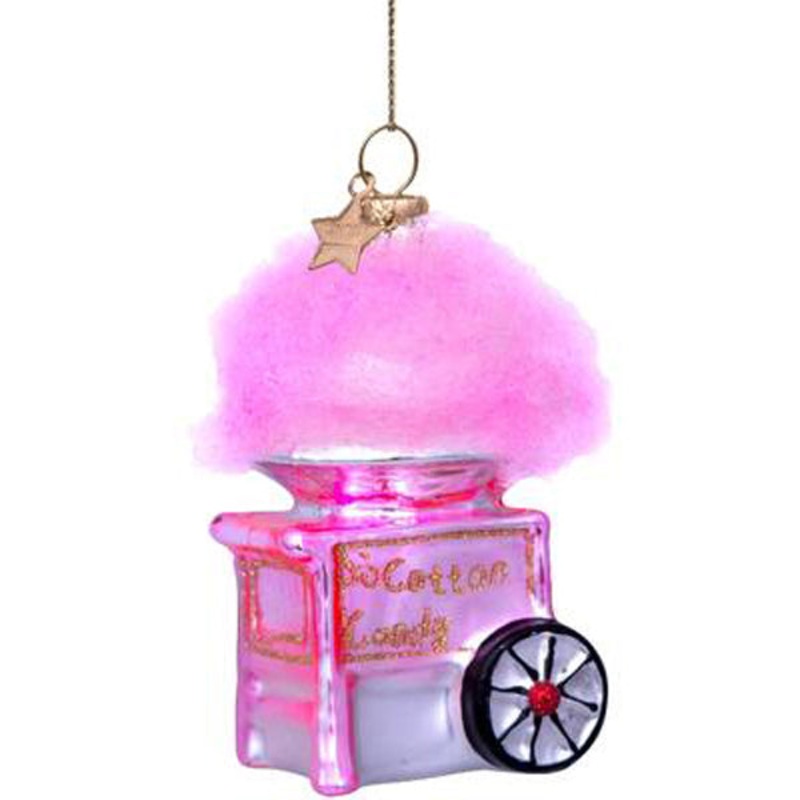 Vondels Ornament Glass Pink Cotton Candy Machine H10cm