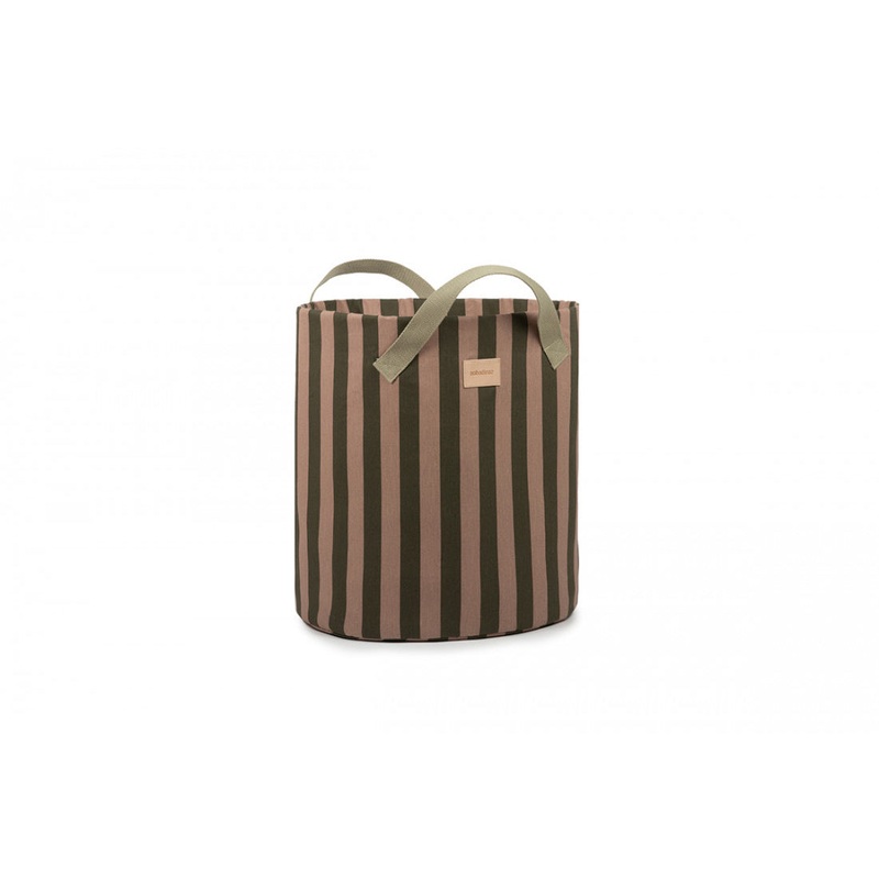 nobodinoz Majestic Toybag Green Taupe Stripes