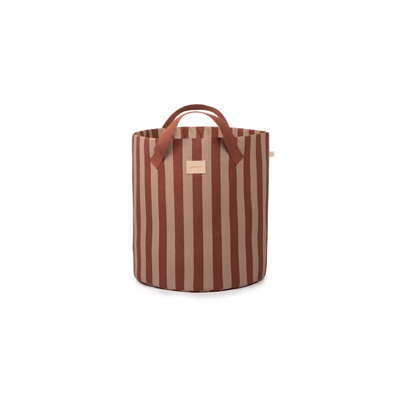 nobodinoz Majestic Toybag Marsala Taupe Stripes
