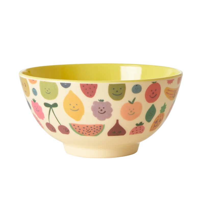 Rice DK Melamine Bowl with Happy Fruits Print