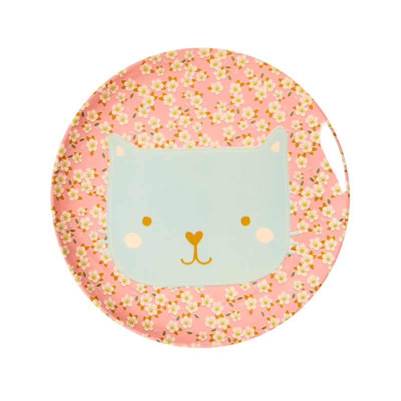 Rice DK Melamine Kids Plates Cat