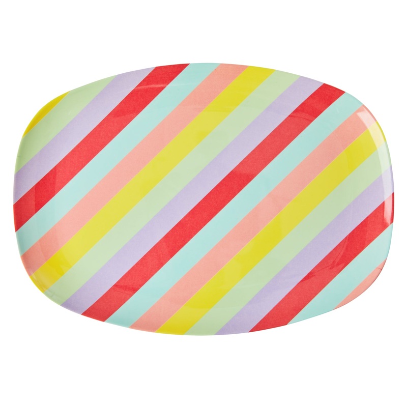 Rice DK Melamine Rectangular Plate with Summer Rush Print