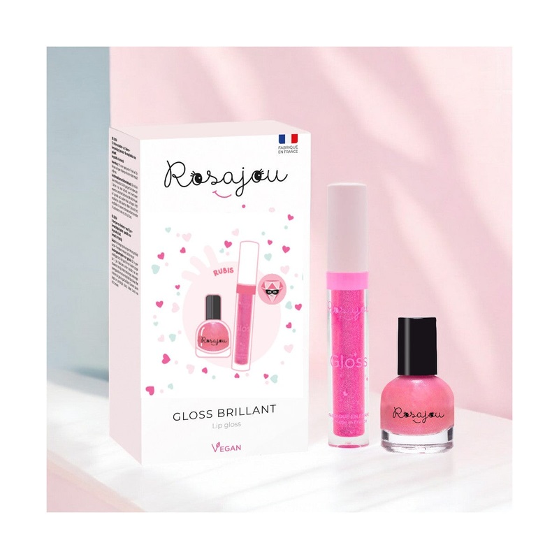 Rosajou Vegan Duo Nail Polish Gloss Rubis