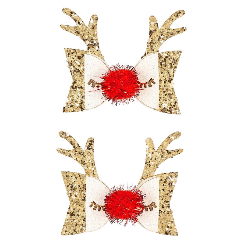 Souza Hair Clips Hazle Reindeer (2 pcs/card, 1 card)