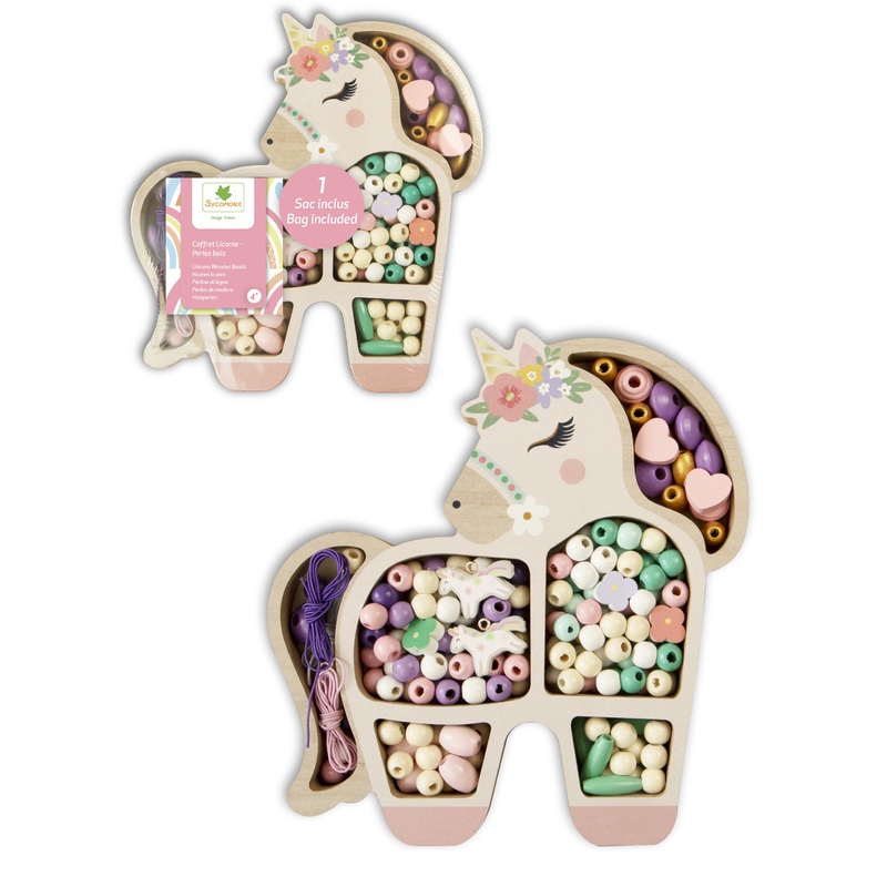 Sycomore Unicorn Wooden Beads