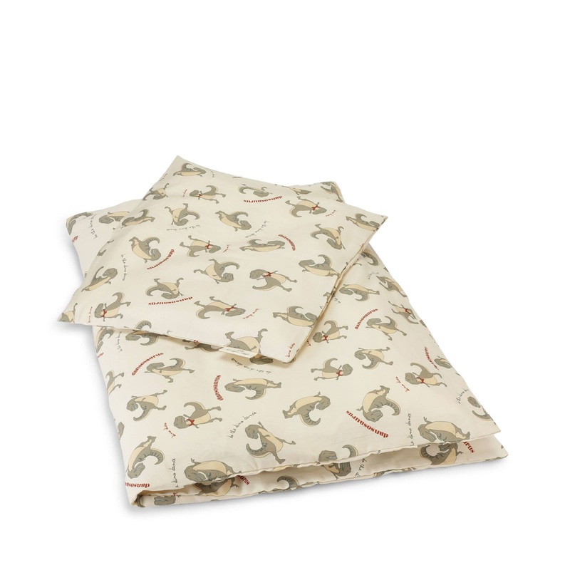 Konges Sljd Junior Bedding GOTS Dansosaurus 140x100cm