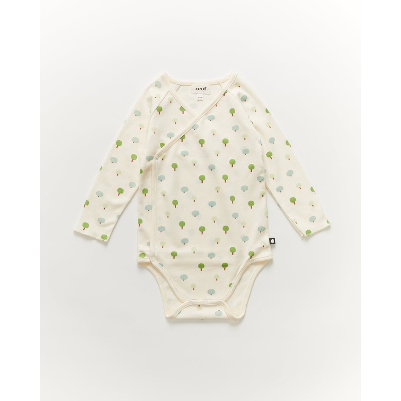 Oeuf Kimono Onesie Gardenia