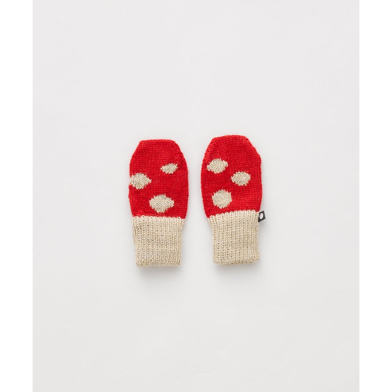 Oeuf Mushroom Mittens Beige