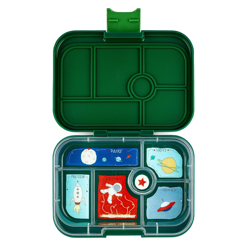Yumbox Original 6-Compartment Lunch Box - Explore Green Rocket
