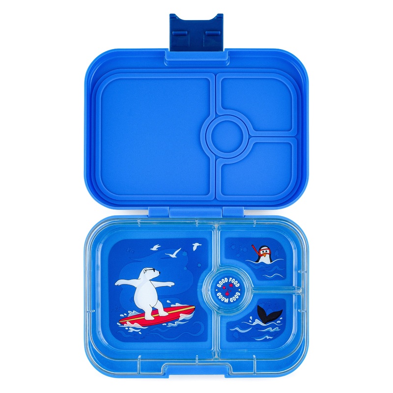 Yumbox Panino 4-Compartment Lunch Box - Surf Blue Polar Bear
