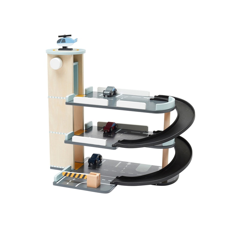 Kid's Concept Car Park Aiden Wooden Garage Play Set