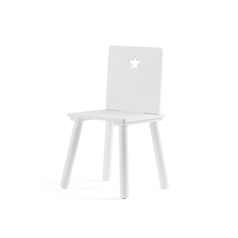 Kid's Concept Chair White Star 34x34x56cm