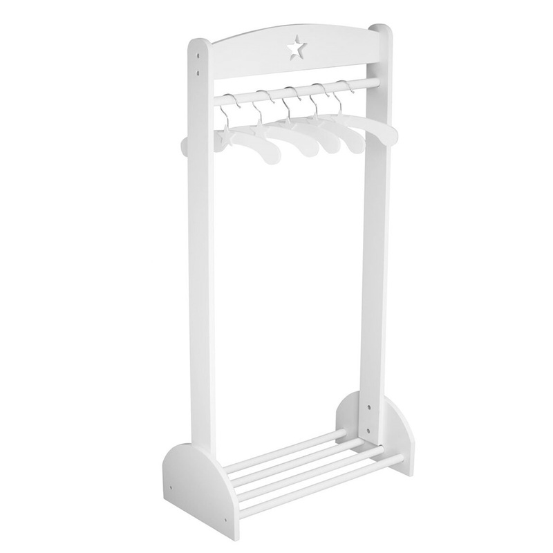 Kid's Concept Clothes Rail White Star 60x30x119cm