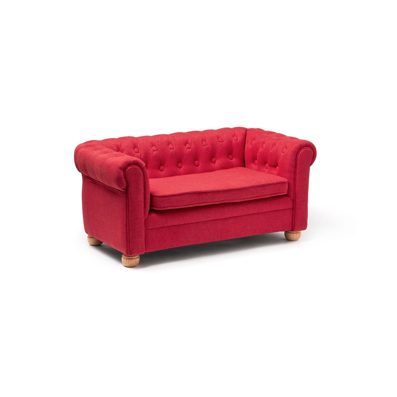 Kid's Concept Sofa Chesterfield Small Red 83x43x39cm