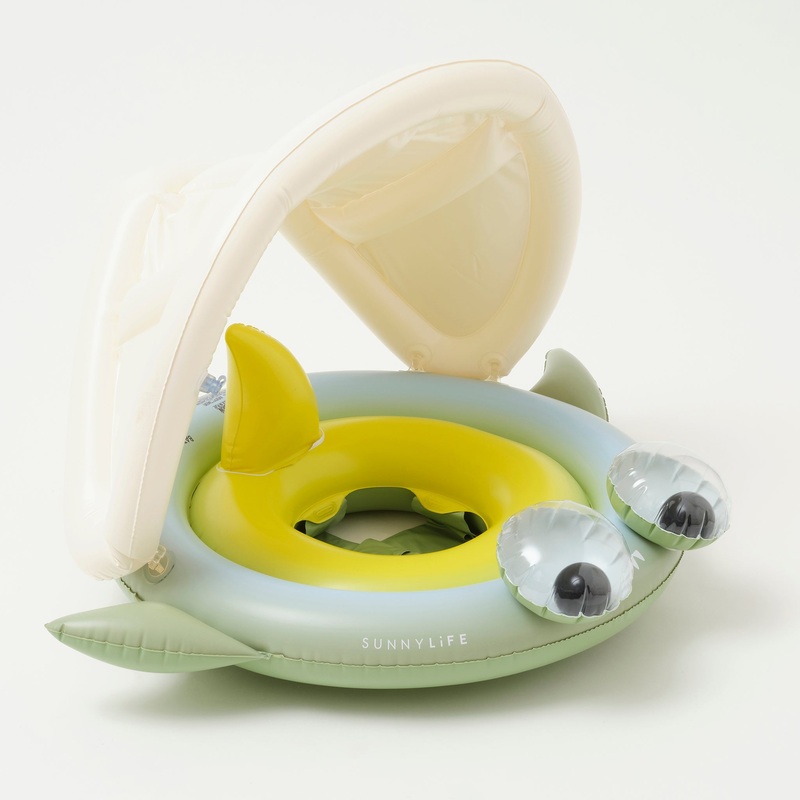 SUNNYLiFE Baby Float Shark Tribe Khaki