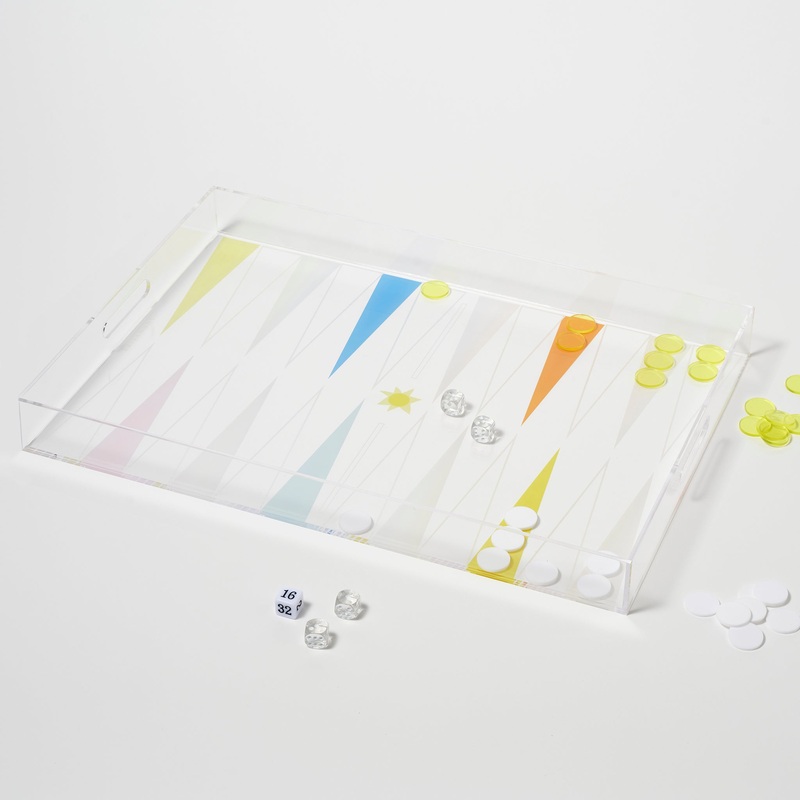 SUNNYLiFE Cocktail Tray Backgammon Utopia Multi