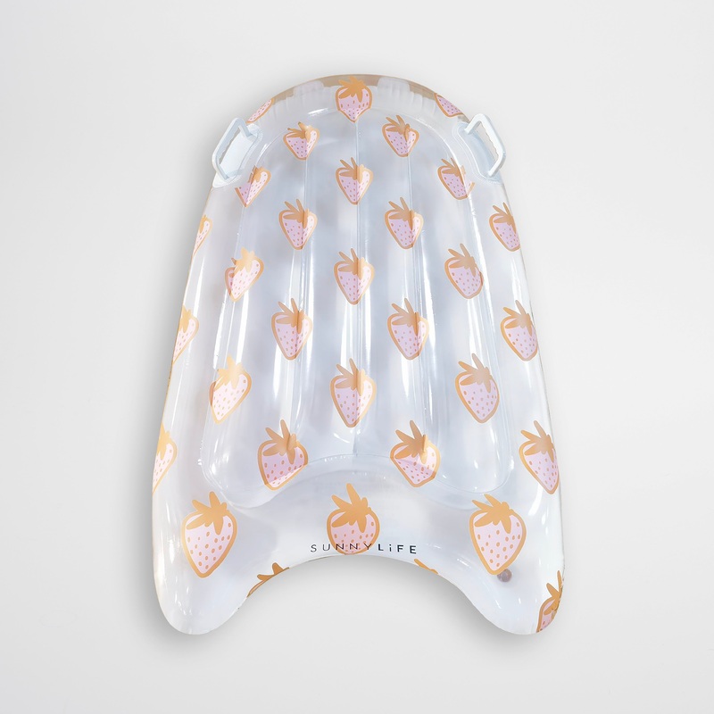 SUNNYLiFE Inflatable Boogie Board Sea Seeker Strawberry
