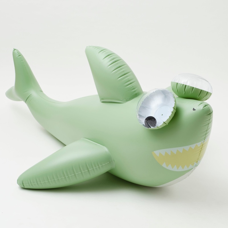 SUNNYLiFE Inflatable Giant Sprinkler Shark Tribe Khaki
