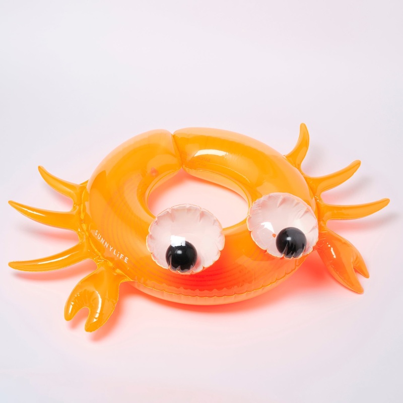 SUNNYLiFE Kiddy Pool Ring Sonny The Sea Creature Neon Orange
