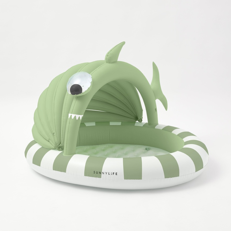 SUNNYLiFE Kiddy Pool Shark Tribe Khaki