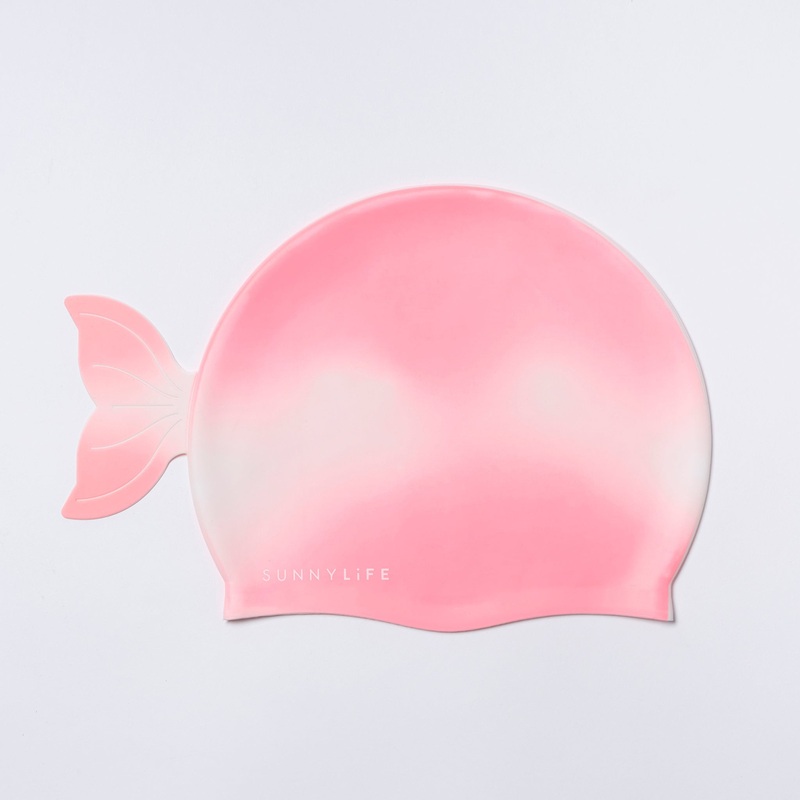 SUNNYLiFE Shaped Swimming Cap Ocean Treasure Rose Ombre