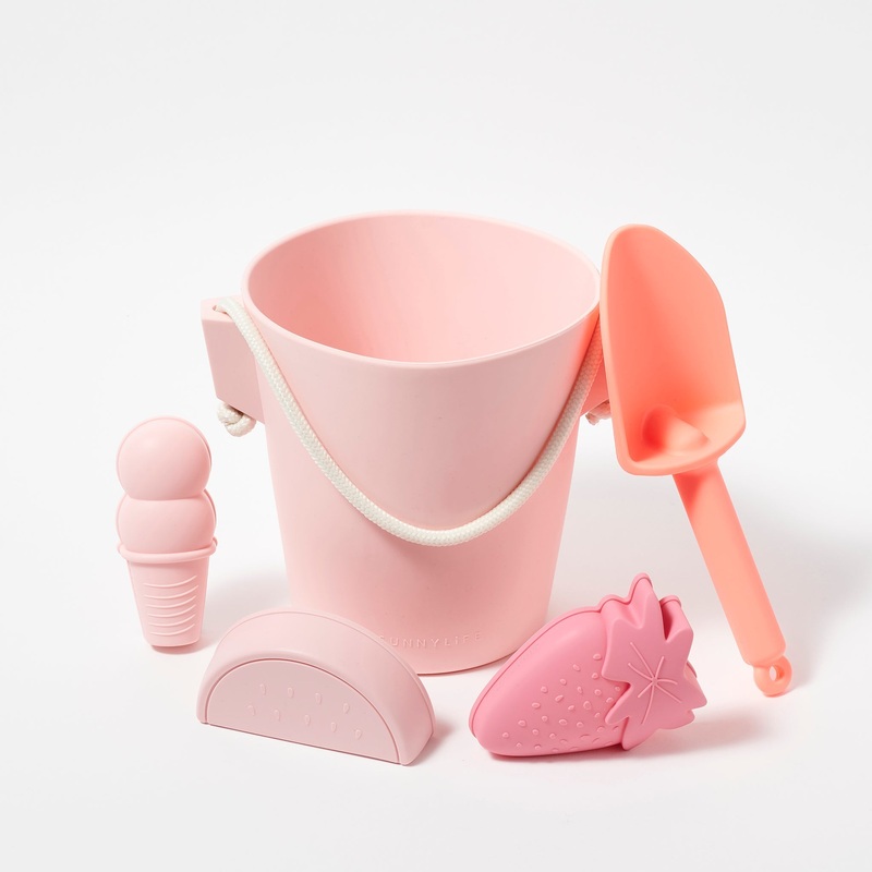SUNNYLiFE Silicone Bucket & Spade Set Pink