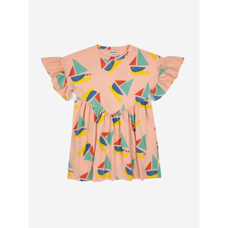 Bobo Choses Multicolor Sailboat Ruffle Dress