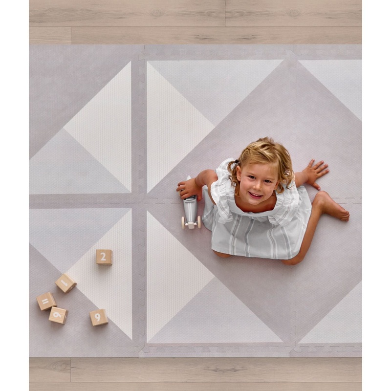 Toddlekind Prettier Puzzle Playmat Kyte Soft Storm 120x180cm - 6 Tiles & 12 Edging Borders