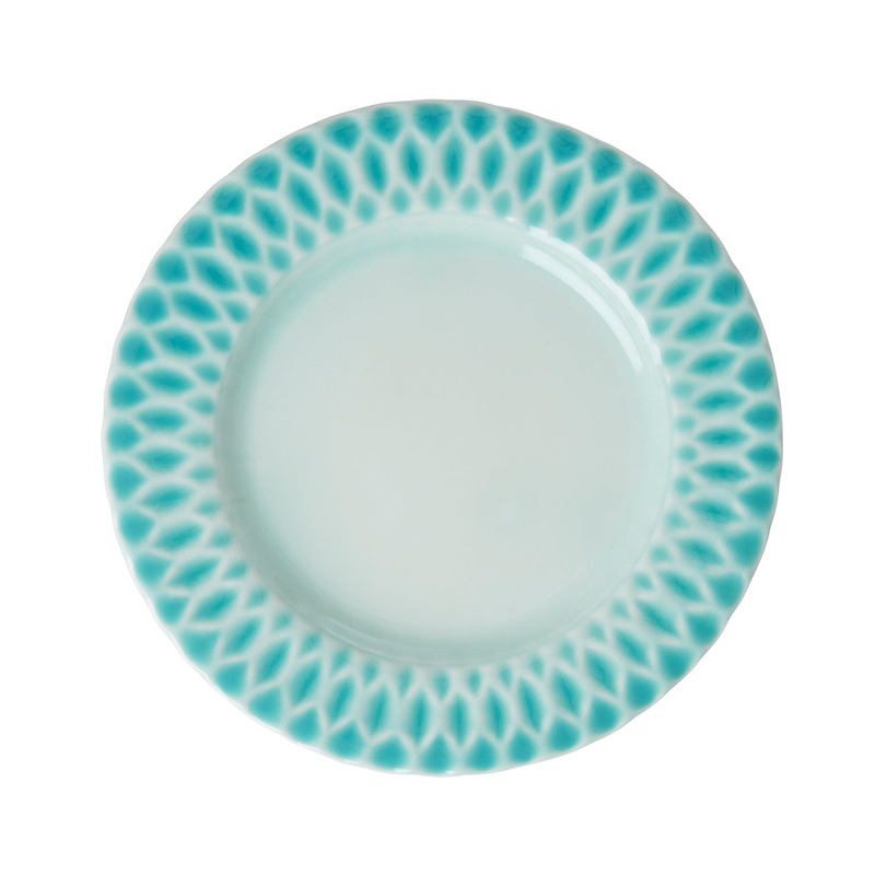Rice DK Ceramic Lunch Plate in Aqua