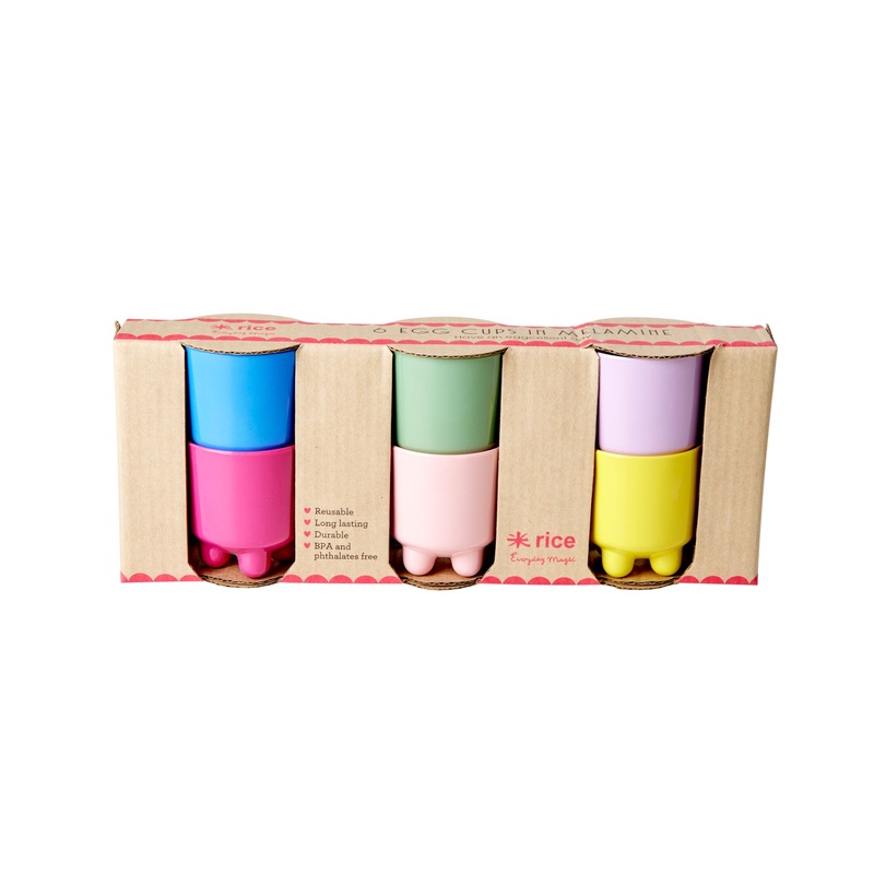 Rice DK Melamine Egg Holder in 6 Assorted Solid Colors - Giftbox