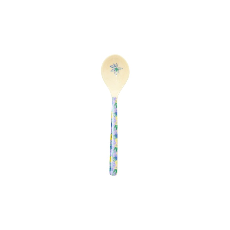 Rice DK Melamine Teaspoon with Fancy Pansy Print - Single