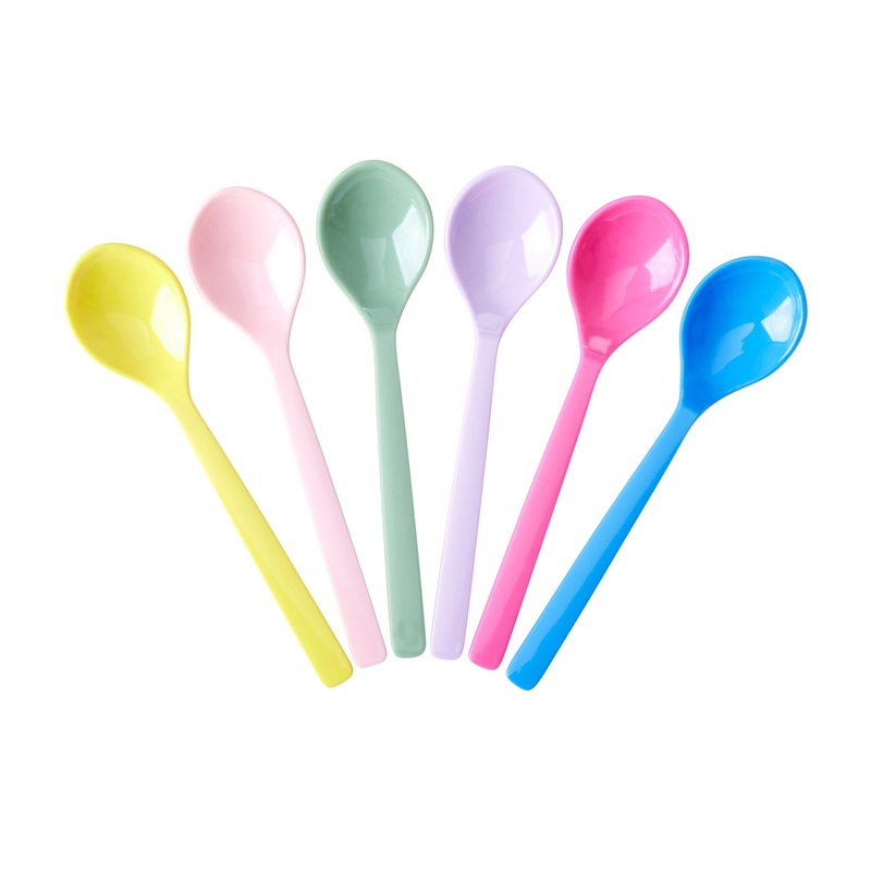 Rice DK Melamine Teaspoons in Assorted SS23 Colors - Bundle of 6