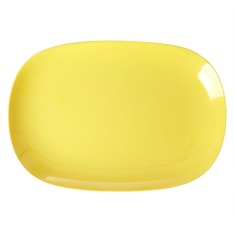 Rice DK Rectangular Melamine Plate - Large - Yellow