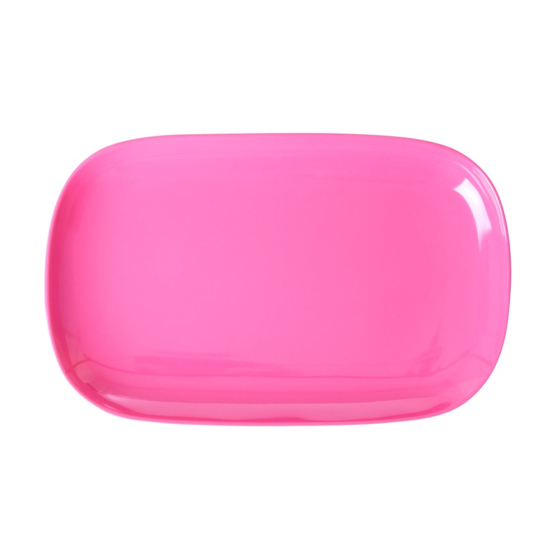 Rice DK Rectangular Melamine Plate - Medium - Fuchsia