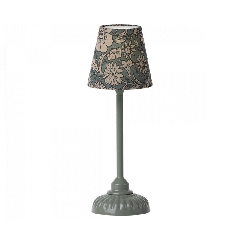 Maileg Vintage Floor Lamp, Small - Dark Mint