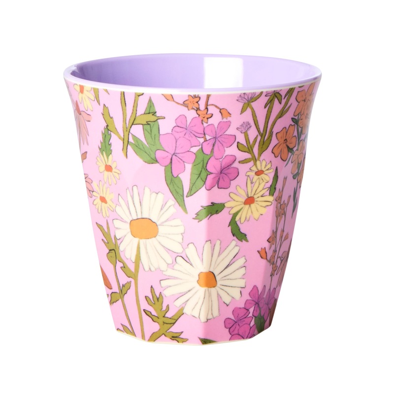 Rice DK Melamine Cup with Daisy Dearest Print - Two Tone - Medium