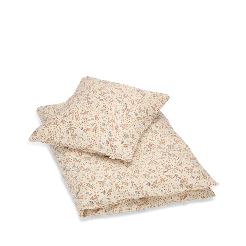 Konges Sljd Junior Bedding GOTS 140x100 Ciel Magique Bleu