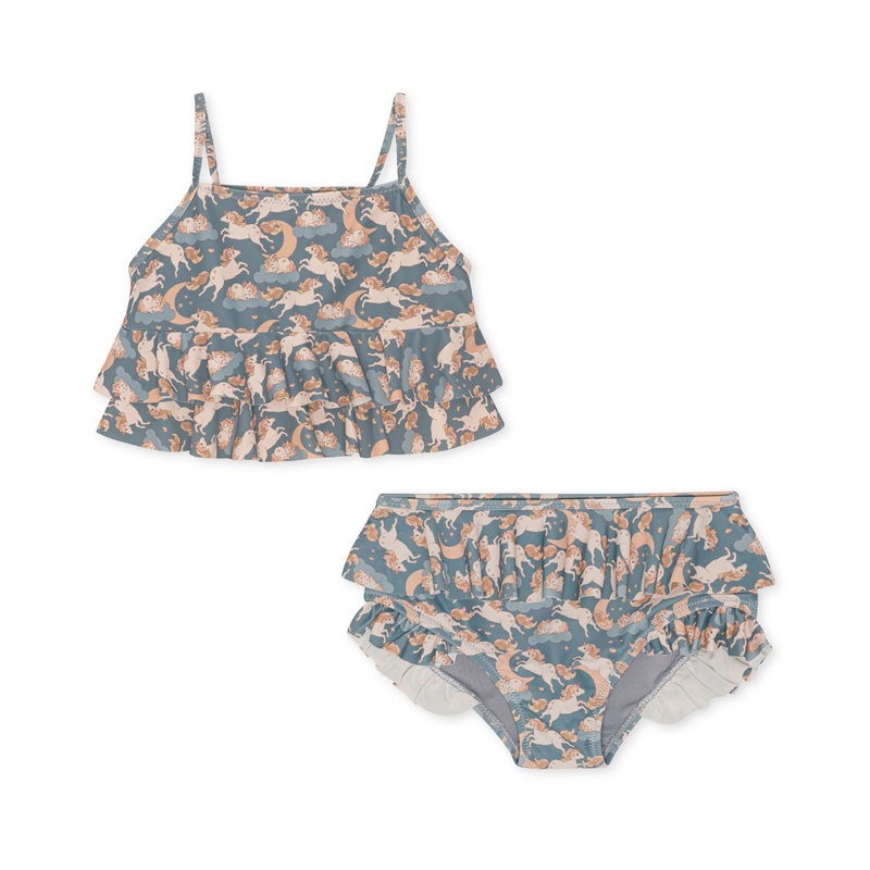 Konges Sljd Manuca Frill Bikini Unicorn Blue