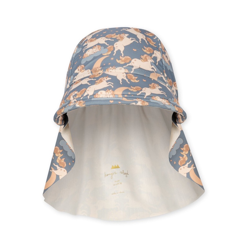 Konges Sljd Manuca Sun Hat Unicorn Blue
