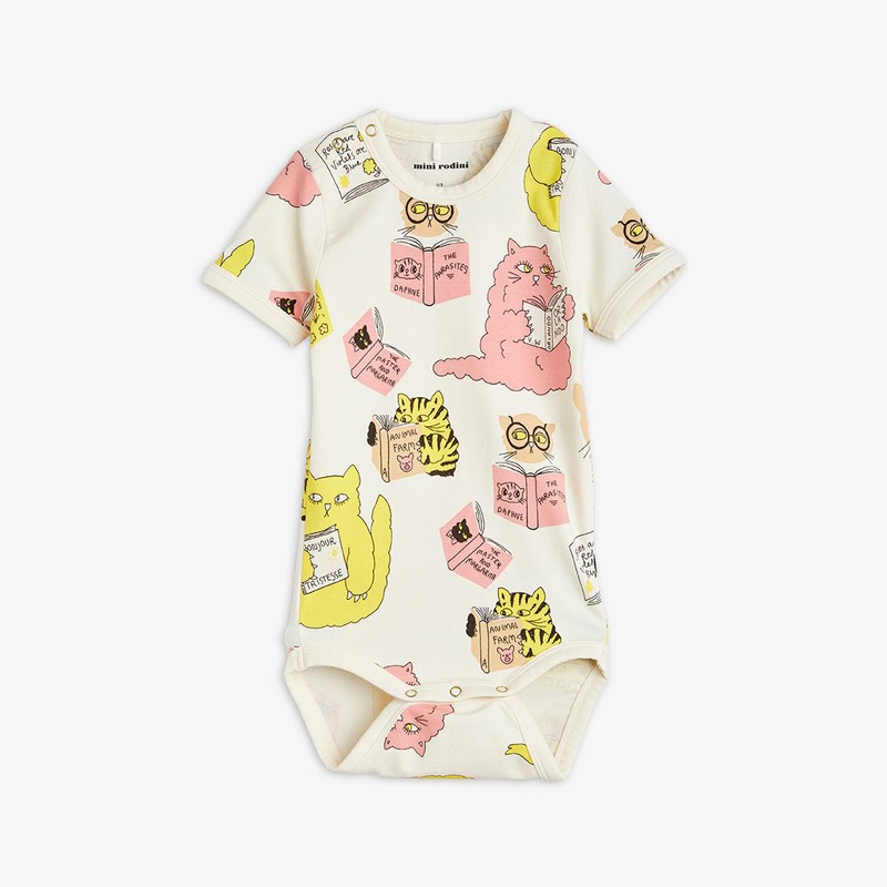 Mini Rodini Cats AOP SS Body