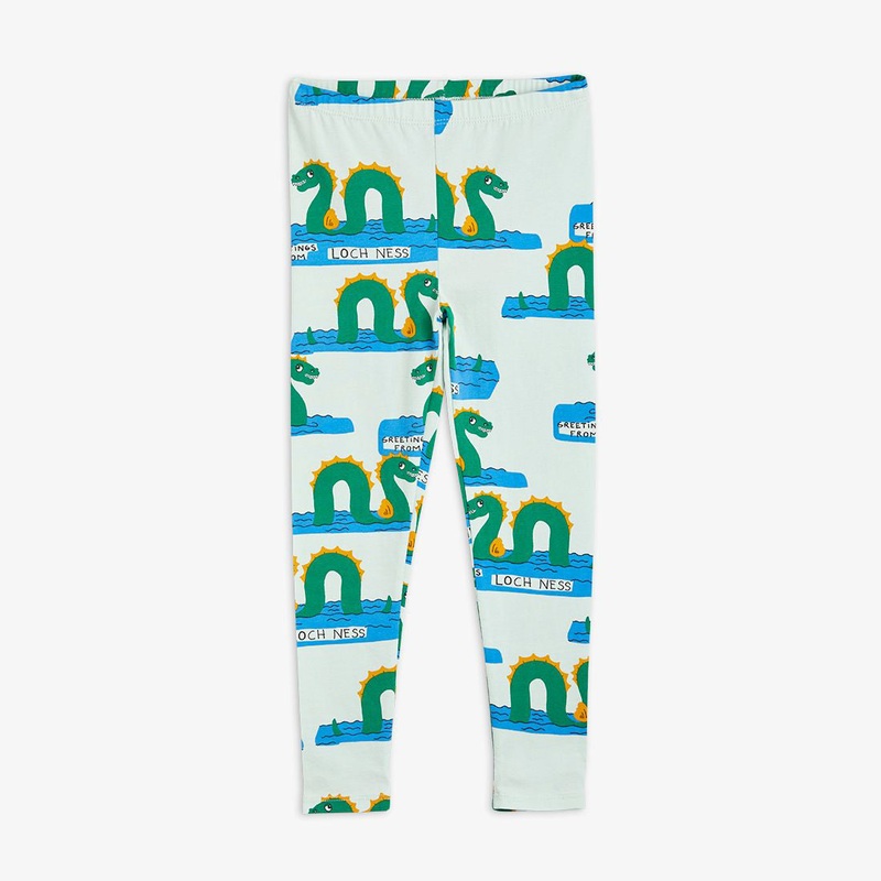 Mini Rodini Loch Ness AOP Leggings Green